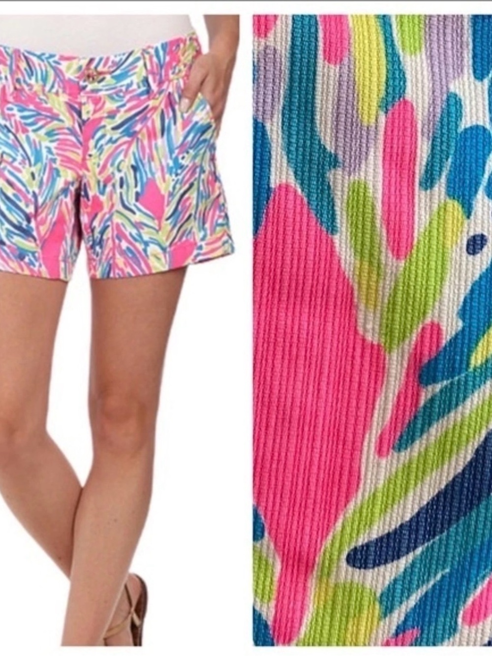 Lilly Pulitzer Callahan Shorts “Palm Reader” Print – Size 6 – EUC 🌴
